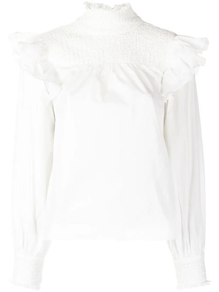  Cinq A Sept River Ruffled Blouse - White 