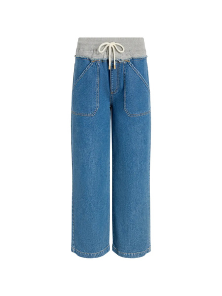  Cinq A Sept Serena Drawstring Wide-leg Jeans - Blue 