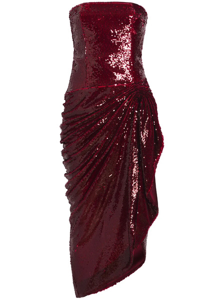  Cinq A Sept Shea Sequinned Midi Dress - Red 