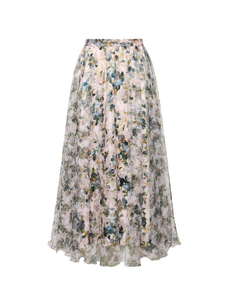  Cinq A Sept Sofia Floral Midi Skirt - Pink 