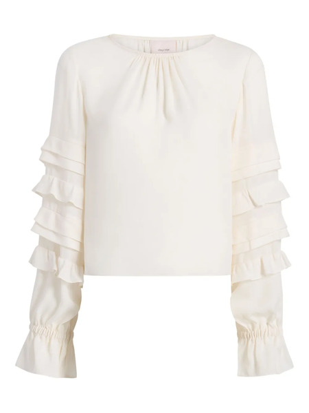  Cinq A Sept Tiered-ruffle Blouse - White 