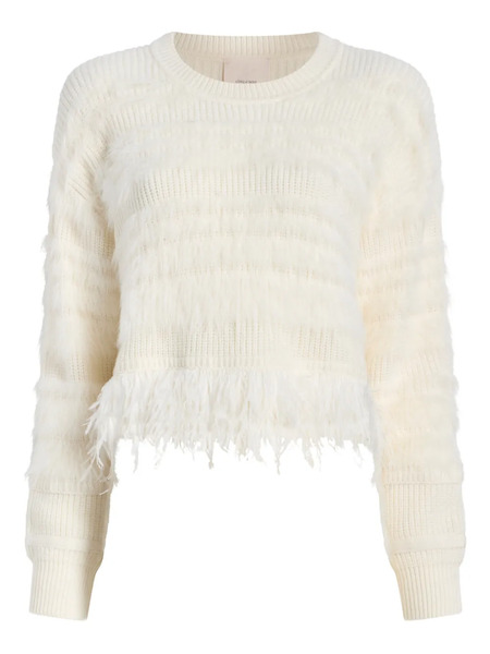  Cinq A Sept Vivi Fringed Sweater - White 