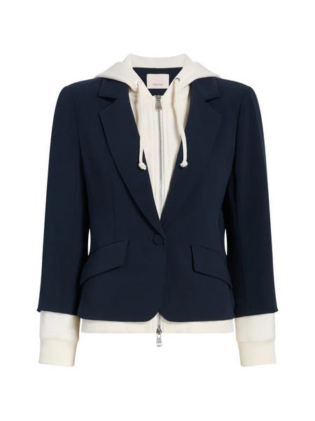  Cinq A Sept Zip Up Le Petit Khloe Hooded Jacket - Blue 