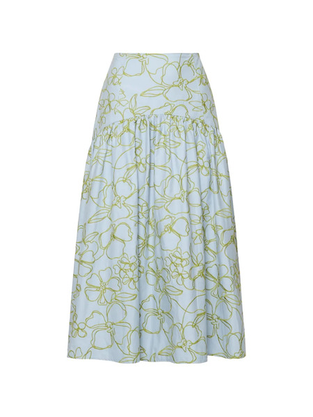  Cinq A Sept Zoanne Floral Midi Skirt - Blue 