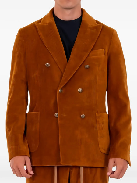  Circolo 1901 Double-breasted Corduroy Jacket - Brown 