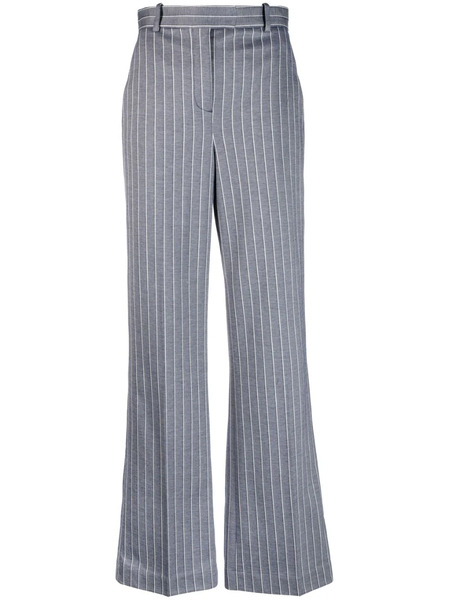  Circolo 1901 Pinstripe-pattern Flared Trousers - Blue 