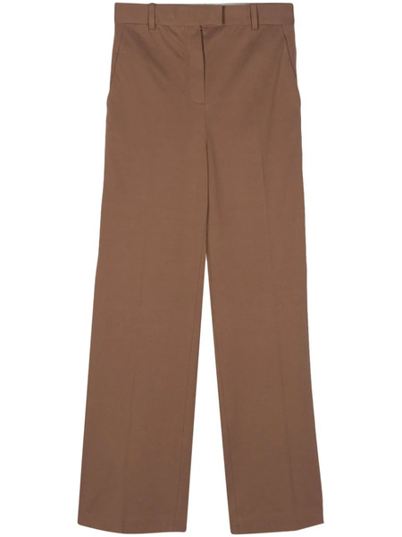  Circolo 1901 Piqué-weave Straight Trousers - Brown 
