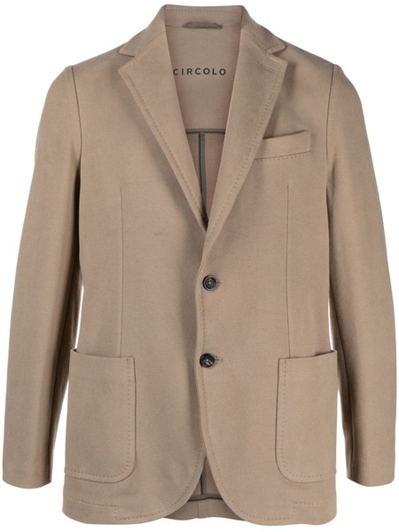  Circolo 1901 Single-breasted Cotton-blend Jersey Blazer - Neutrals 