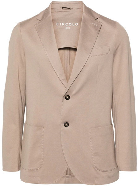  Circolo 1901 Single-breasted Piqué Blazer - Neutrals 