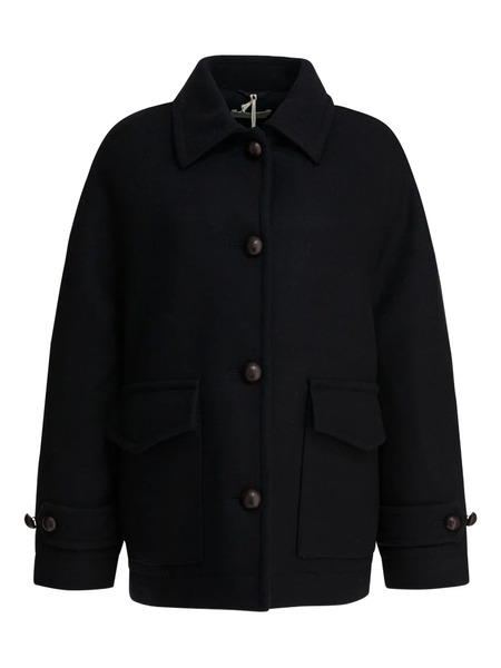  Circolo 1901 Wool-blend Coat - Black 