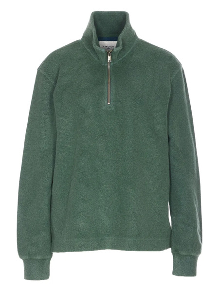  Circolo 1901 Zip Long-sleeved Sweater - Green 