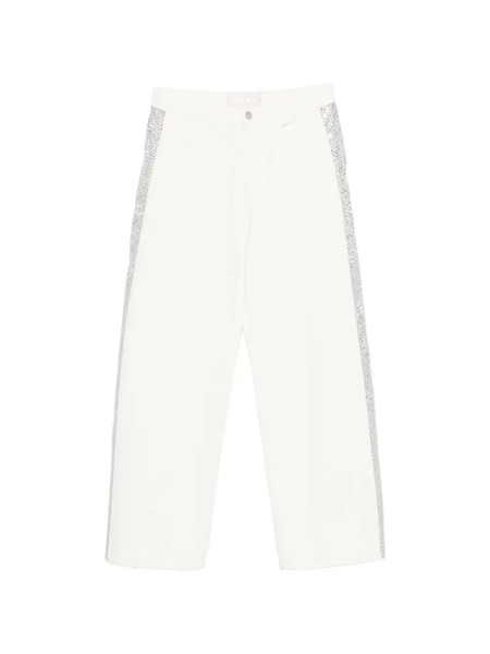  Circus Hotel Cotton Embellished Trousers - White 