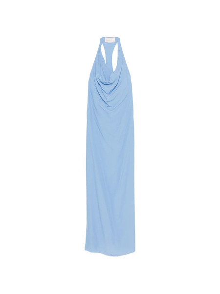  Circus Hotel Cowl Halter Maxi Dress - Blue 