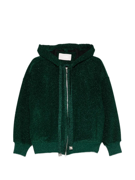  Circus Hotel Hooded Zip Knitwear - Green 