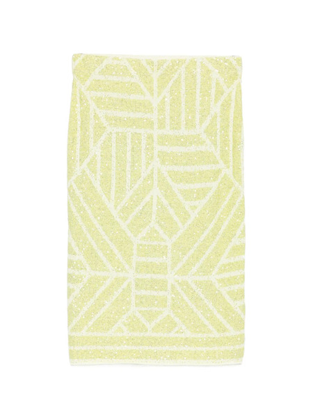  Circus Hotel Sequin-embellishment Midi Skirt - Yellow 