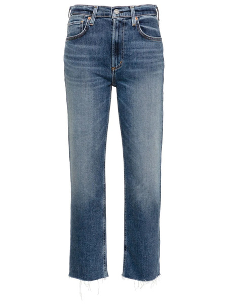  Citizens Of Humanity Mid-rise Cropped Jeans - Blue 