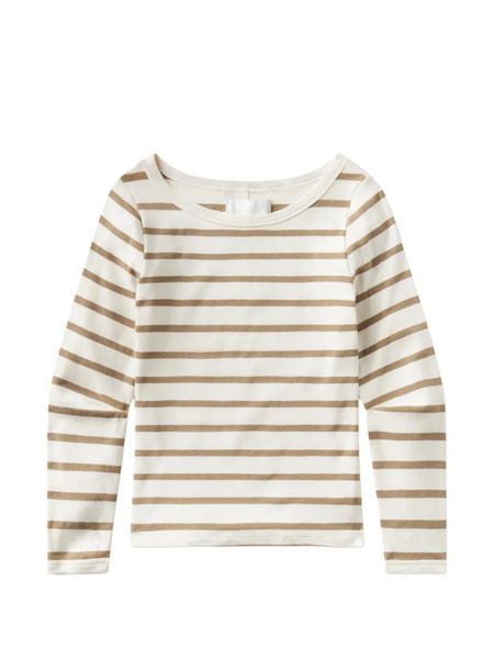  Citizens Of Humanity Striped Boat-neck T-shirt - Neutrals 