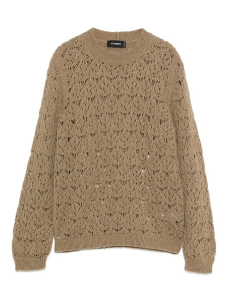  Cividini Openwork Knitted Sweater - Brown 