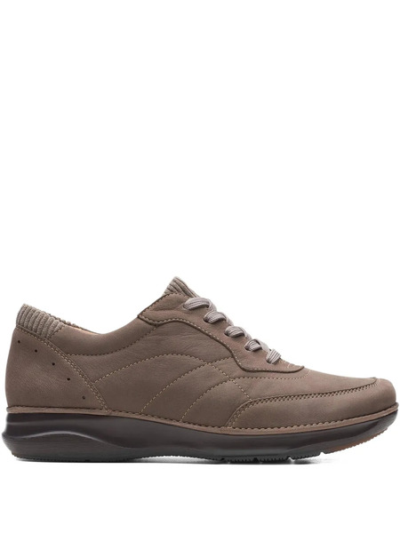  Clarks Appley Lace-up Leather Sneakers - Brown 