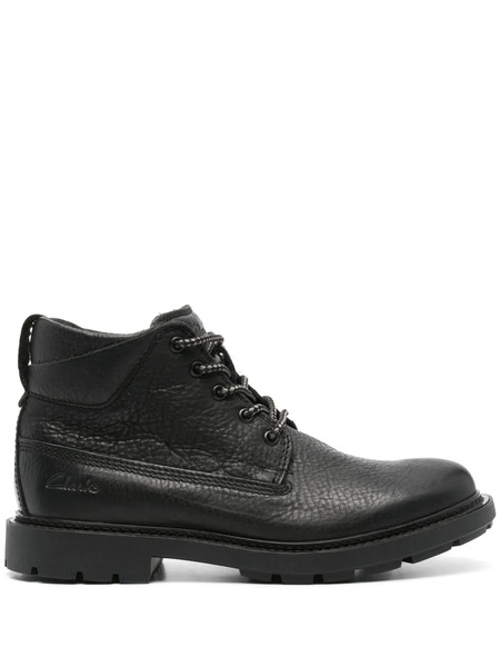  Clarks Craftdale 2 Mid Leather Boots - Black 