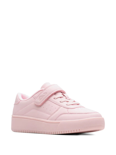 Clarks Kids Barley Step Touch-strap Sneakers - Pink 