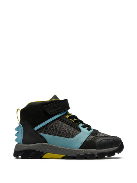  Clarks Kids Printed Strap High-top Sneakers - Grey 