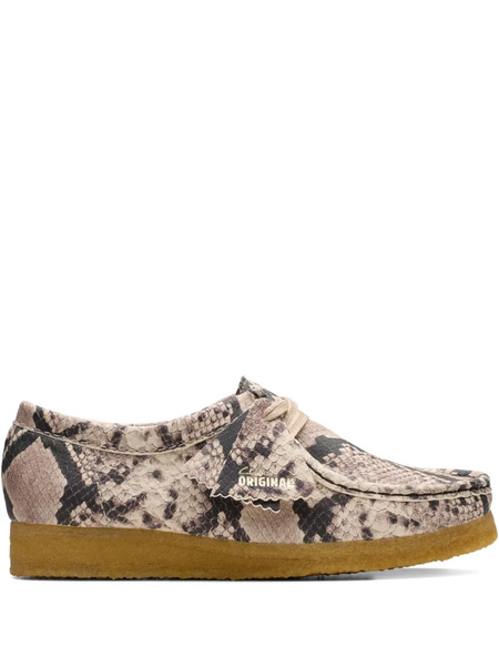  Clarks Originals Snake Leather Wallabee Shoes - Neutrals 