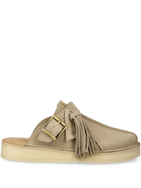  Clarks Originals Trek Mule Suede Slippers - Neutrals 