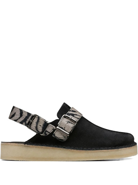  Clarks Originals Trek zebra Print Mules - Black 