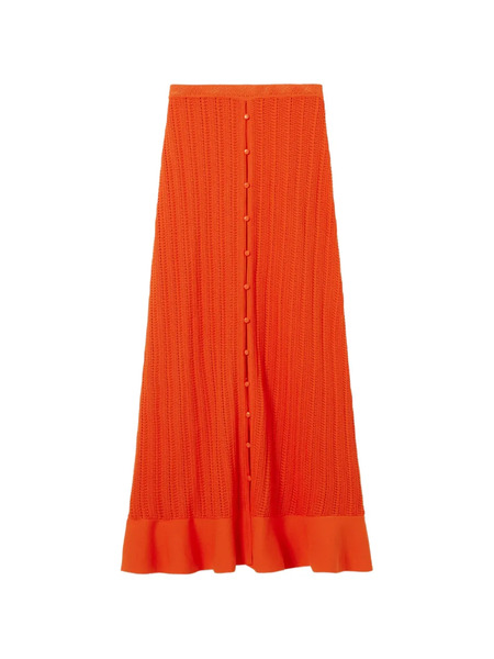  Claudie Pierlot Button Knitted Skirt - Orange 