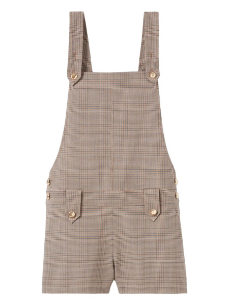  Claudie Pierlot Checked Dungaree Playsuit - Neutrals 