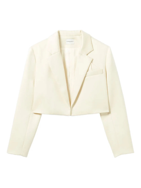  Claudie Pierlot Cropped Pocket Blazer - Neutrals 