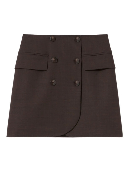  Claudie Pierlot Double-breasted Wool Miniskirt - Brown 