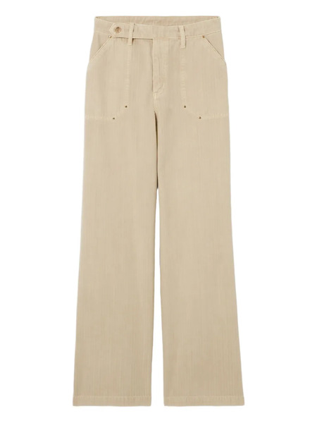  Claudie Pierlot Herringbone Straight-leg Jeans - Neutrals 
