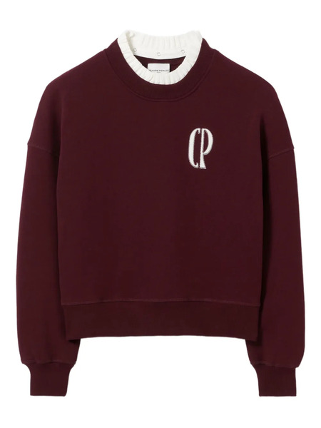  Claudie Pierlot Logo-patch Cotton-blend Sweatshirt - Red 
