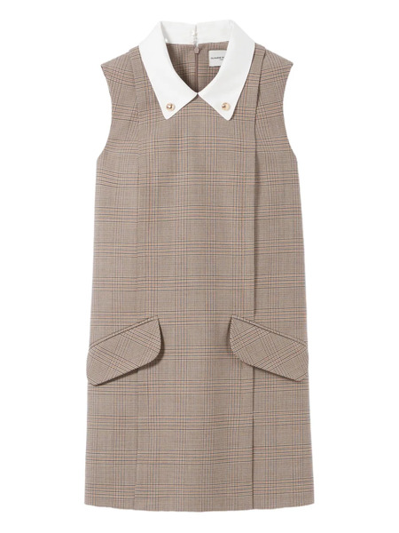  Claudie Pierlot Mini Checked Dress - Neutrals 