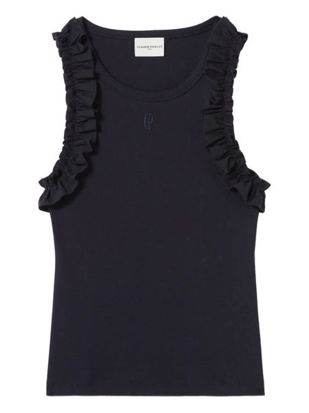  Claudie Pierlot Ruffled-trim Top - Blue 