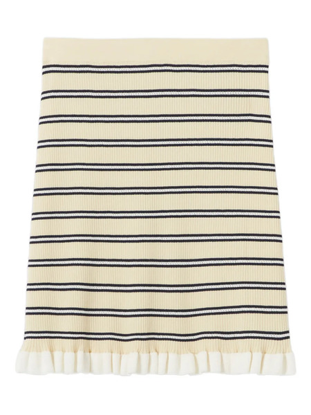  Claudie Pierlot Striped Ruffled-hem Mini Skirt - Neutrals 