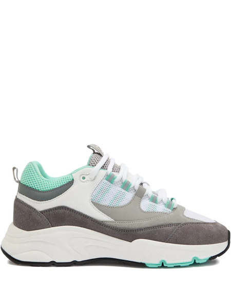  Cleens Aero Mesh-panels Suede Low-top Sneakers - Grey 