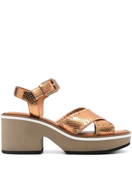  Clergerie Charline 75mm Sandals - Brown 