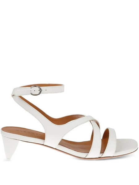  Clergerie Lolita Crossover Ankle-strap Sandals - White 