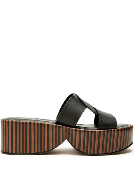  Clergerie 65mm Fodie Cross-strap Platform Sandals - Black 