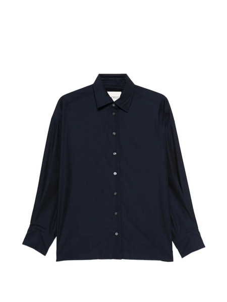  Closed Buttoned Long-sleeve Shirt - Blue 