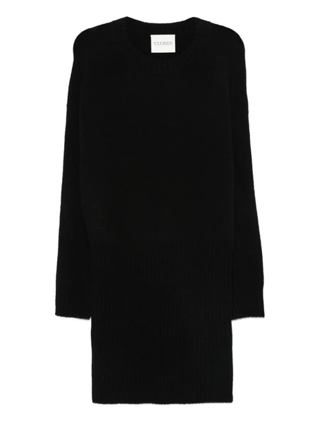  Closed Crew-neck Knit Midi Dress - Black 