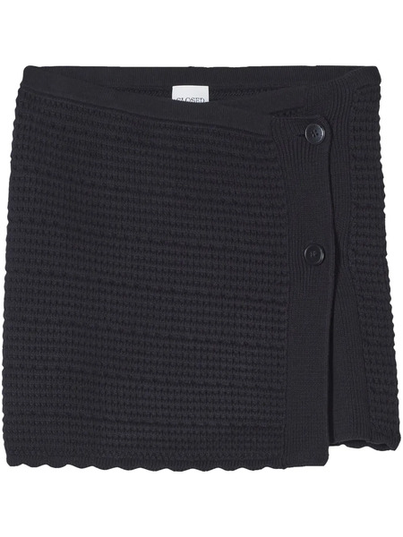  Closed Crochet Mini Skirt - Black 