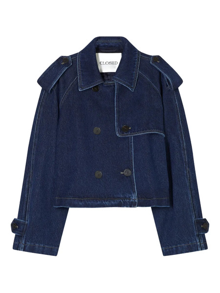  Closed Denim Cropped Jacket - Blue 