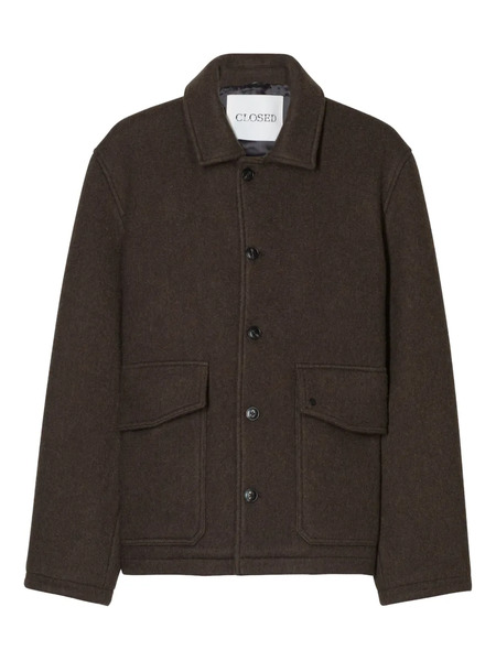  Closed Double-pocket Jacket - Brown 