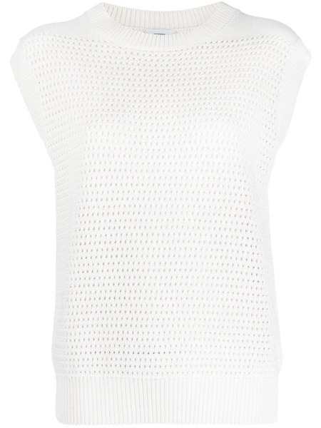 Closed Honeycomb-knit Crew-neck Vest - Neutrals 