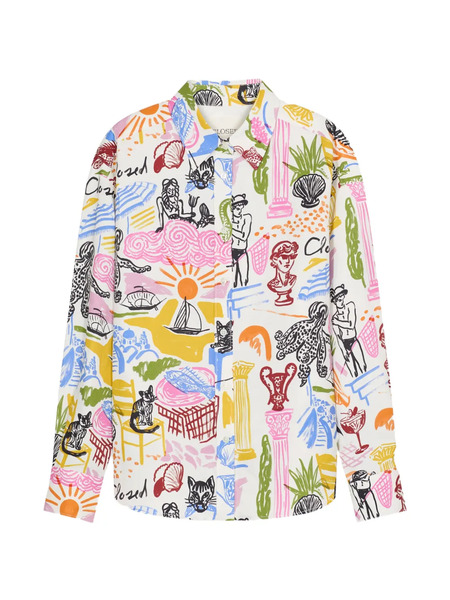  Closed Oversized Printed Shirt - White 
