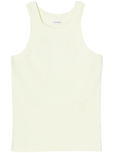  Closed Racer Tank Top - White 